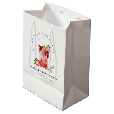 Strawberry Pink Margarita Cocktail  Medium Gift Bag