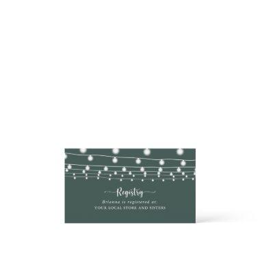 String Lights Green Wedding Gift Registry  Enclosure