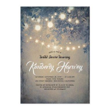 String Lights Rustic Country Dreamy Bridal Shower Invitations