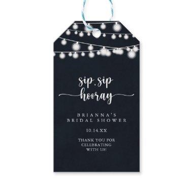 String Lights Sip Sip Hooray Bridal Shower  Gift Tags