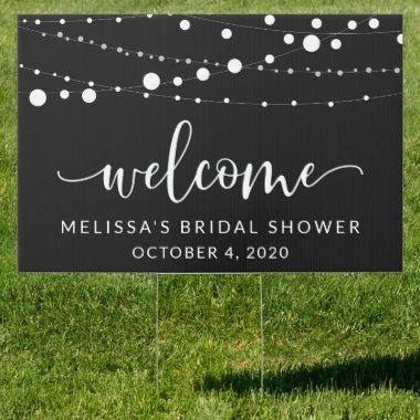 String Of Lights, Hanging Lights, Bridal Shower Sign