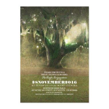 String of Lights Rustic Oak Tree Bridal Shower Invitations