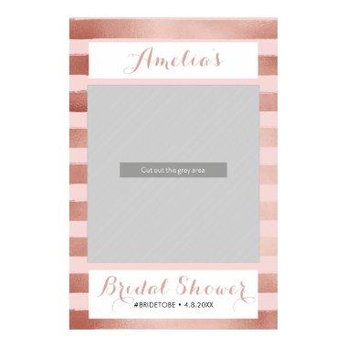 Striped Rose Gold Photo Booth Prop Poster