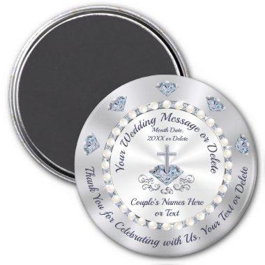 Stunning Personalized, Christian Wedding Favors Magnet