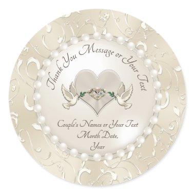 Stunning Thank You Personalised Wedding Stickers