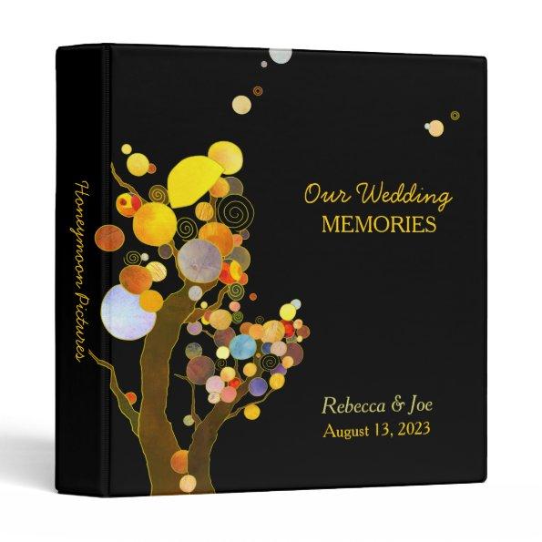 Stylish Bohemian Trees Wedding Photo Album Binder