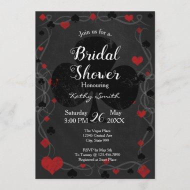 Stylish casino bridal shower Invitations