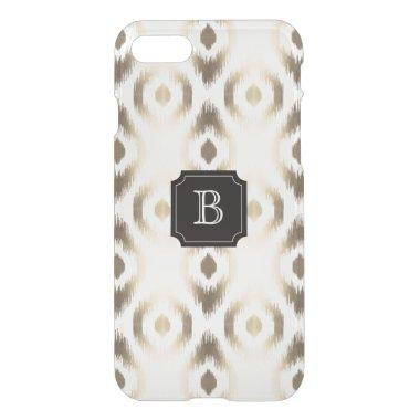 Stylish Chic Golden Diamond Ikat Pattern Monogram iPhone SE/8/7 Case