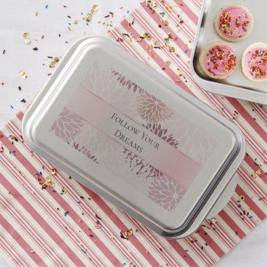 Stylish Chic Pink Floral  Cake Pan