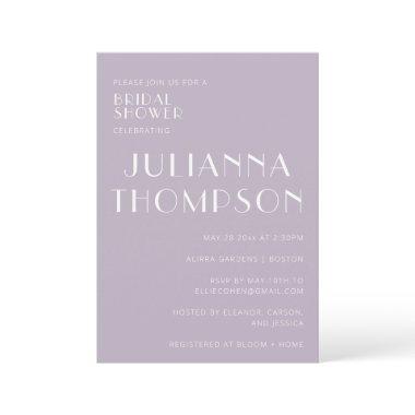 Stylish Dusty Lilac Art Deco