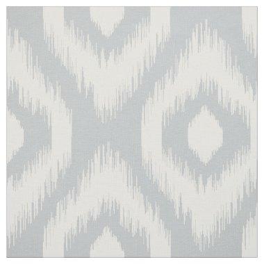 Stylish Grey & Ivory Diamond Ikat Ethnic Pattern Fabric