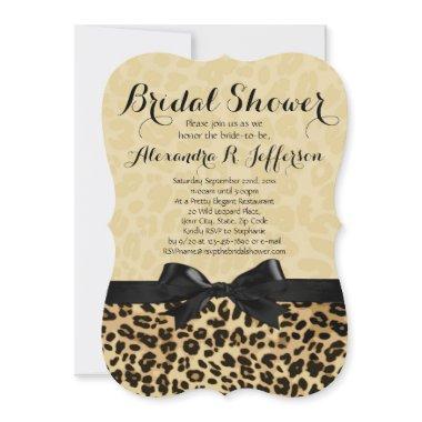 Stylish Leopard Print Bridal Shower Invitations