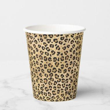 Stylish Leopard Print Wild Safari Jungle Animal Paper Cups