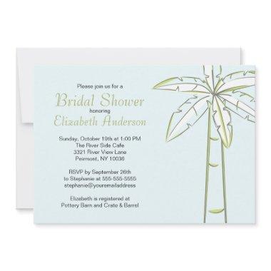 Stylish Palm Tree Bridal Shower Invitations