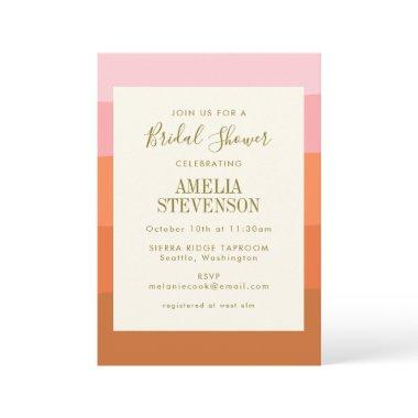 Stylish Pink Orange Abstract Stripes