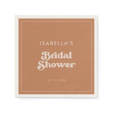 Stylish retro Brown sugar  Napkins