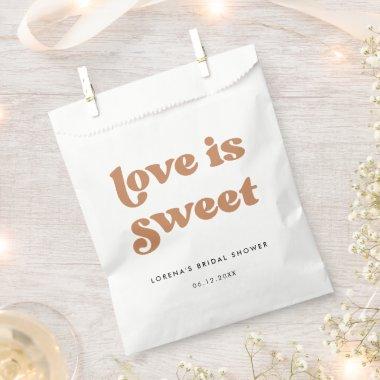 Stylish retro Brown sugar Love is sweet Favor Bag