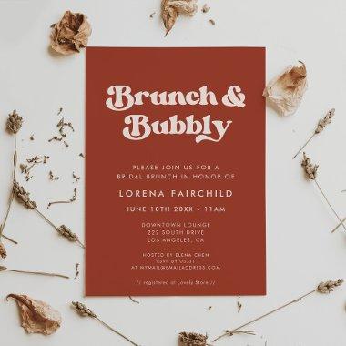 Stylish Retro Terracotta Brunch and Bubbly