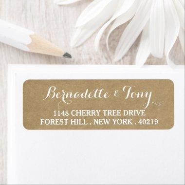 Stylish Script Custom Name & Address Label