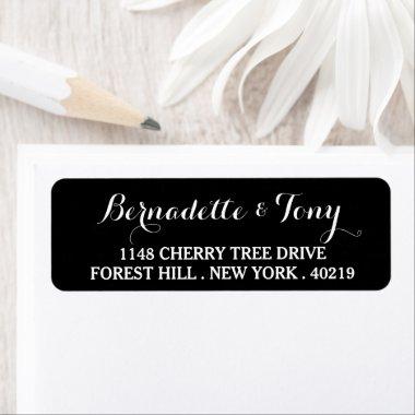 Stylish Script Custom Name & Address Label