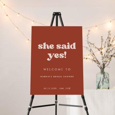 Stylish Terracotta She said yes  Foam Board