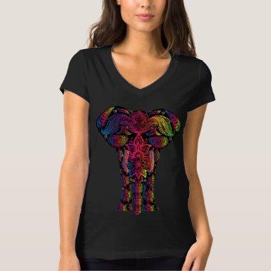 Stylized Elephant Rhythm of the Jungle Texture T-Shirt