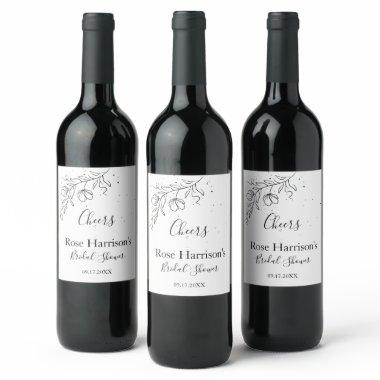 Stylized flowering branch  Wine Labe Wine Label