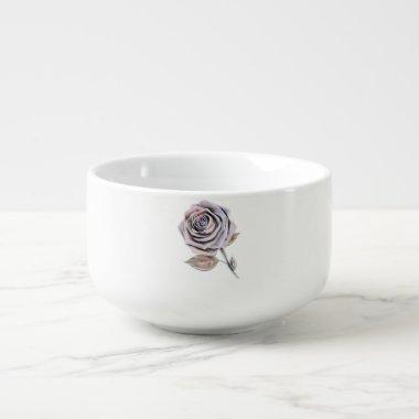 Stylized Oversized Rose - Rose Gold Soup Mug