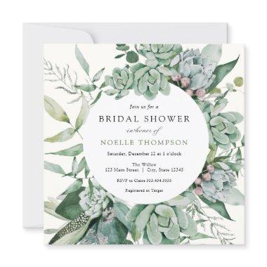 Succulent and Eucalyptus Greenery