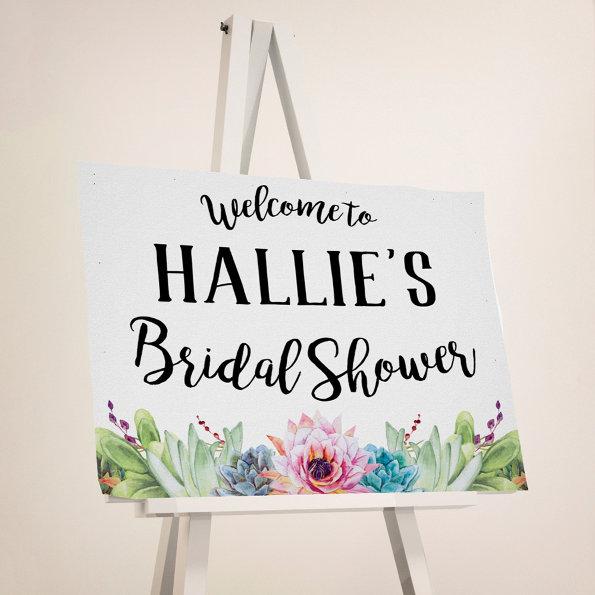 Succulent Bridal Shower Sign