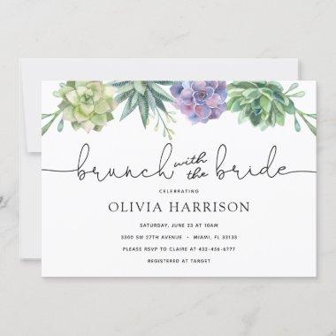 Succulent Brunch with the Bride Shower Invitations