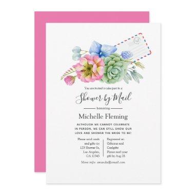 Succulent Floral Bridal or Baby Shower by Mail Invitations