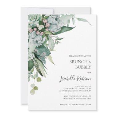 Succulent Greenery | Brunch and Bubbly Shower