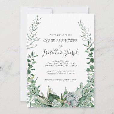 Succulent Greenery | Couples Shower Invitations