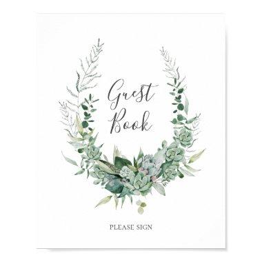 Succulent Greenery | Guest Book Sign