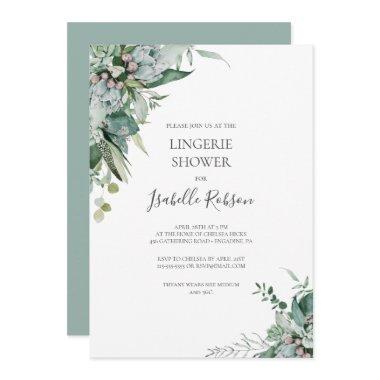 Succulent Greenery | Sage Green Lingerie Shower
