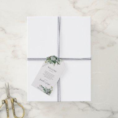 Succulent Greenery | Sage Green Wedding Welcome Gift Tags