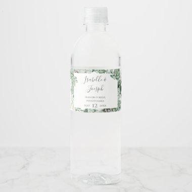 Succulent Greenery | Water Bottle Label