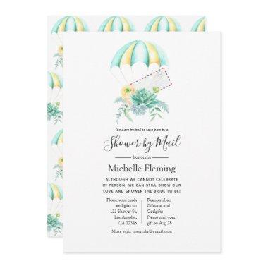 Succulent Parachute Bridal or Baby Shower by Mail Invitations