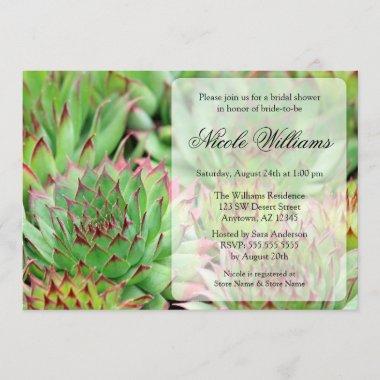 Succulents Bridal Shower Invitations
