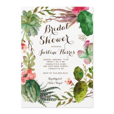 Succulents Cactus Shower
