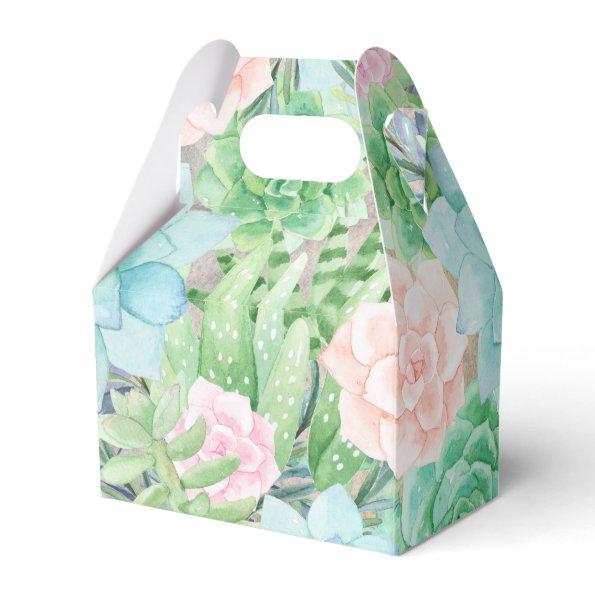 Succulents Flowers | Gorgeous Watercolor Favor Box