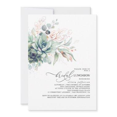 Succulents Greenery Elegant Leaves Bridal Luncheon
