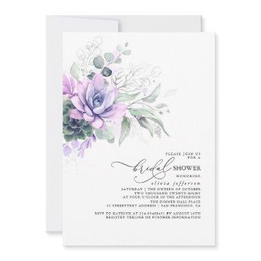 Succulents Greenery Silver Boho
