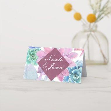 Succulents Modern Chic White Fiesta Table Number Place