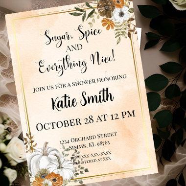 Sugar and Spice Fall Shower Invite