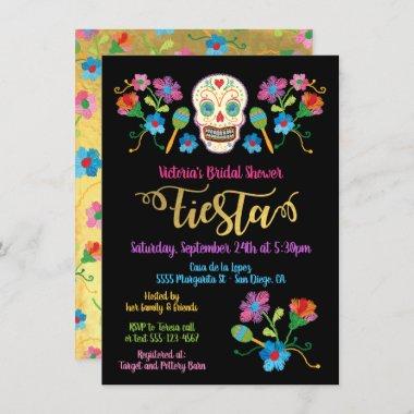 Sugar SkullMexican Fiesta Bridal Shower Invitations