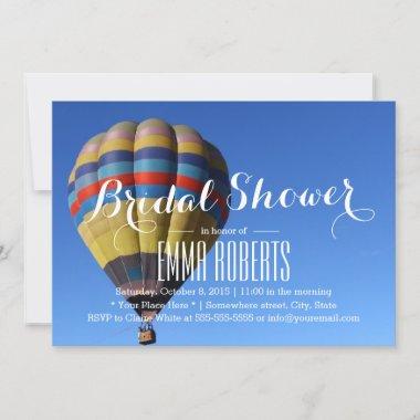Summer Adventure Hot Air Balloon Bridal Shower Invitations