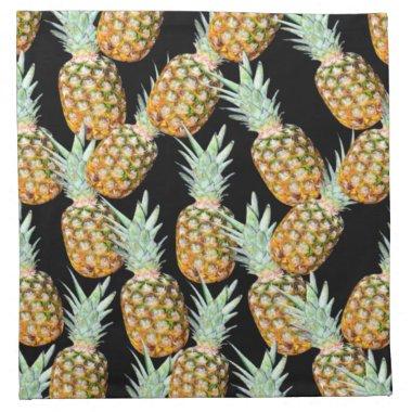 summer aloha hawaiian tropical fruit pineapple cloth napkin