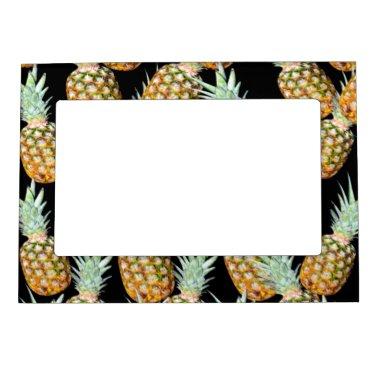 summer aloha hawaiian tropical fruit pineapple magnetic frame